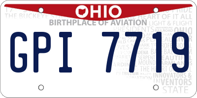 OH license plate GPI7719