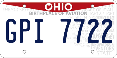 OH license plate GPI7722