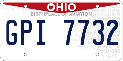 OH license plate GPI7732