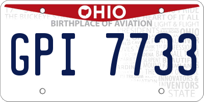 OH license plate GPI7733