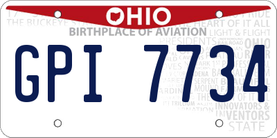 OH license plate GPI7734