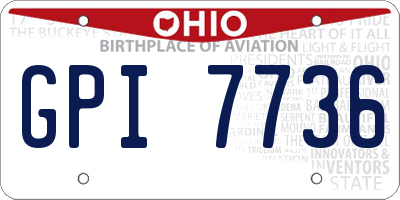 OH license plate GPI7736