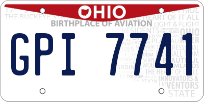 OH license plate GPI7741