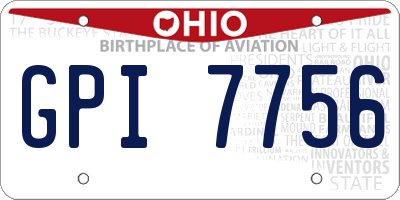 OH license plate GPI7756