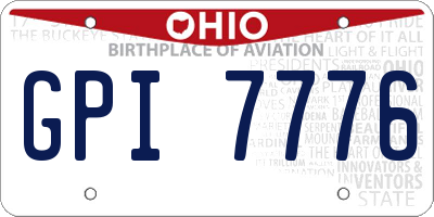 OH license plate GPI7776