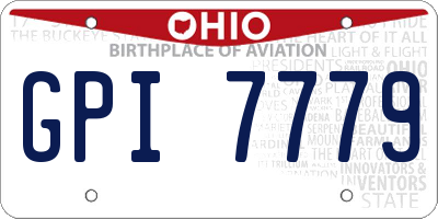 OH license plate GPI7779