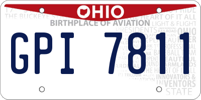 OH license plate GPI7811