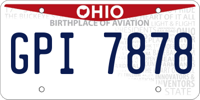 OH license plate GPI7878