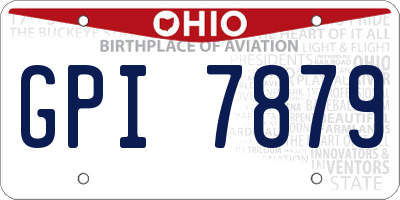 OH license plate GPI7879