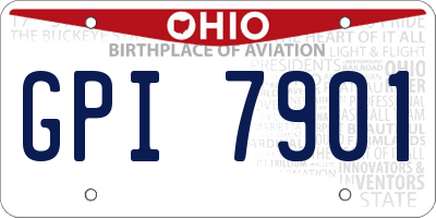 OH license plate GPI7901