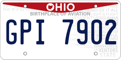 OH license plate GPI7902