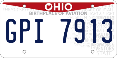 OH license plate GPI7913
