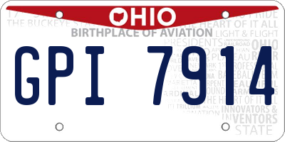 OH license plate GPI7914