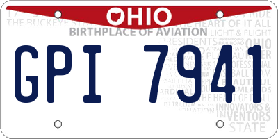 OH license plate GPI7941