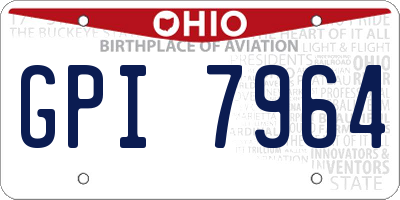 OH license plate GPI7964