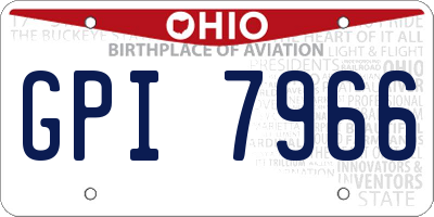 OH license plate GPI7966
