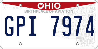 OH license plate GPI7974