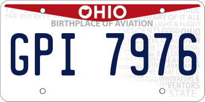 OH license plate GPI7976