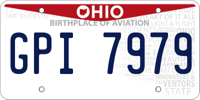 OH license plate GPI7979