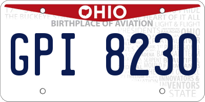 OH license plate GPI8230