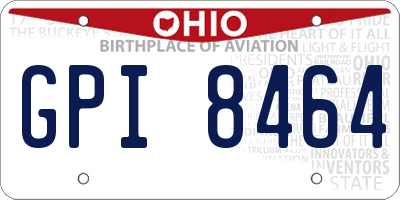 OH license plate GPI8464