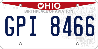 OH license plate GPI8466