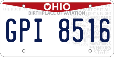 OH license plate GPI8516