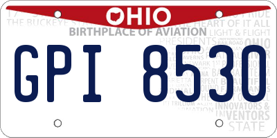 OH license plate GPI8530