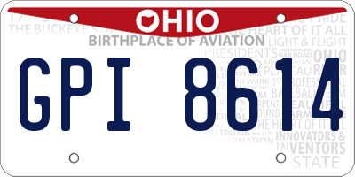 OH license plate GPI8614