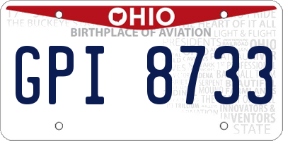 OH license plate GPI8733