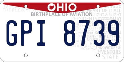 OH license plate GPI8739