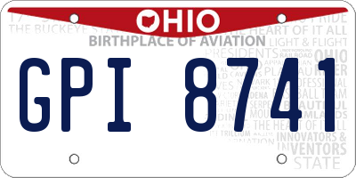 OH license plate GPI8741