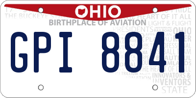 OH license plate GPI8841