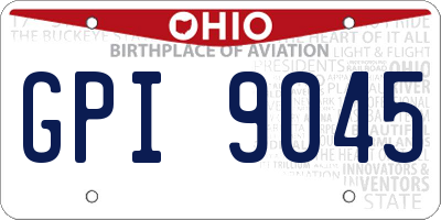 OH license plate GPI9045