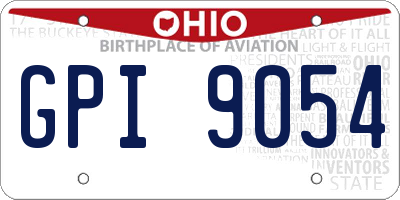 OH license plate GPI9054