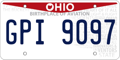 OH license plate GPI9097