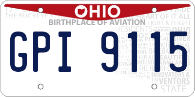 OH license plate GPI9115