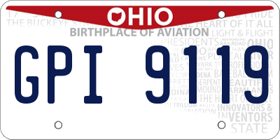 OH license plate GPI9119