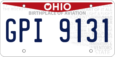 OH license plate GPI9131