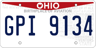 OH license plate GPI9134
