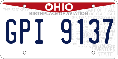OH license plate GPI9137