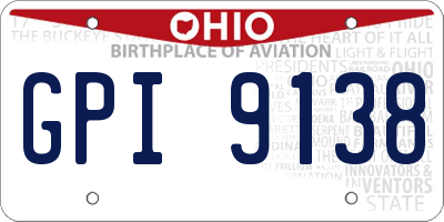 OH license plate GPI9138