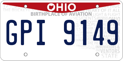 OH license plate GPI9149