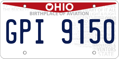 OH license plate GPI9150