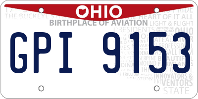 OH license plate GPI9153