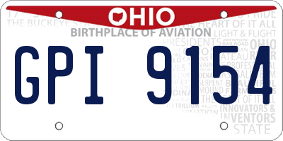 OH license plate GPI9154