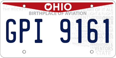 OH license plate GPI9161