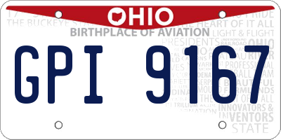 OH license plate GPI9167