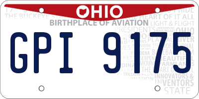OH license plate GPI9175
