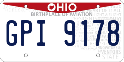 OH license plate GPI9178